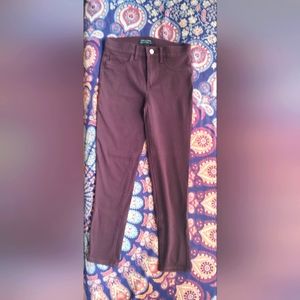 Banana Republic, wine colored, super stretch legging fit jeans. Never worn!